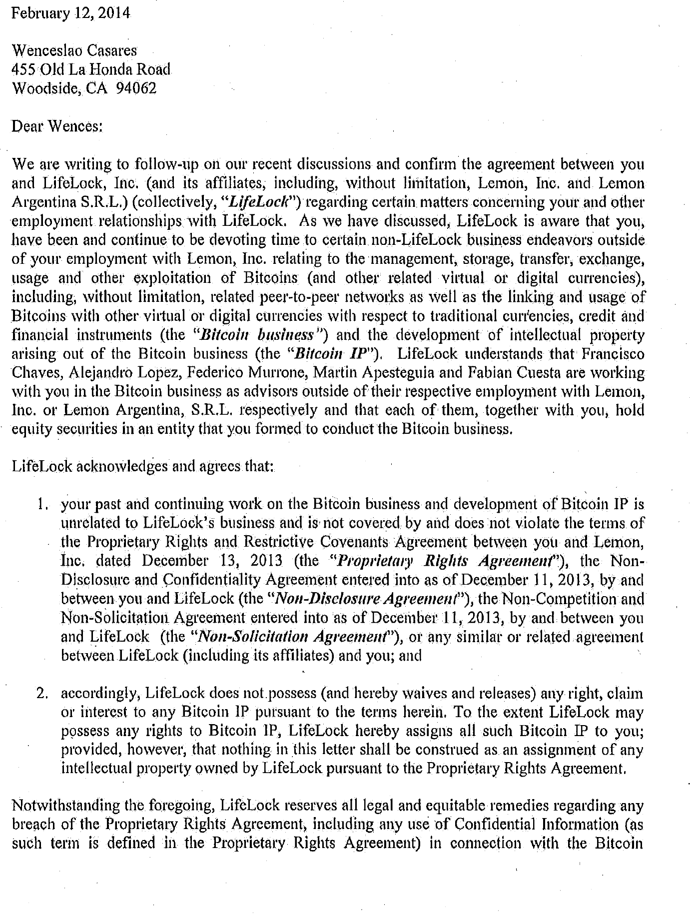 Xapo Executives’ Attempt to Dismiss Lifelock Lawsuit Overruled 2