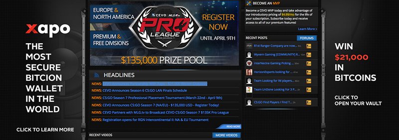 XAPO Partners with Online Gaming Company CEVO; Holds $21,000 Giveaway 1