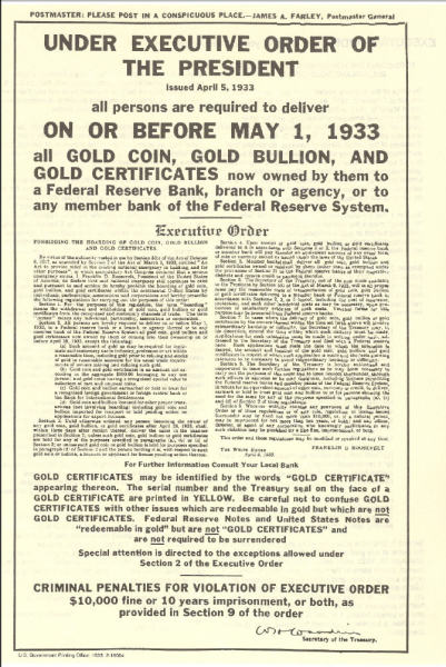 National Emergency: Executive Order 6102 and the Heist of the Century 2