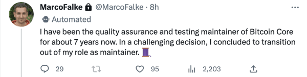 NewsCapsule Core Maintainer Marco Falke Announces His Intent To Step Down 1