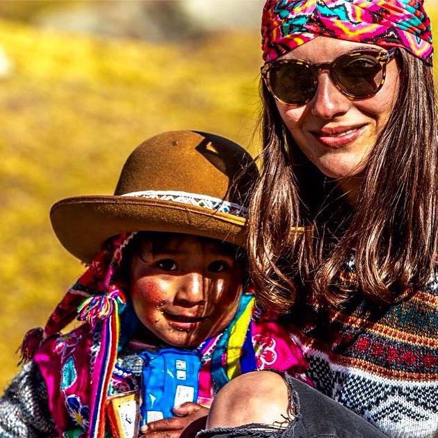 NewsCapsule Circular Economies and a Bridge Between Las Vegas and Peru 6 Author and child in Peru